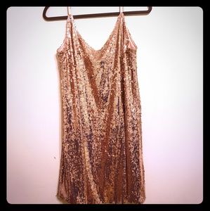 ROSE GOLD Sequin dress